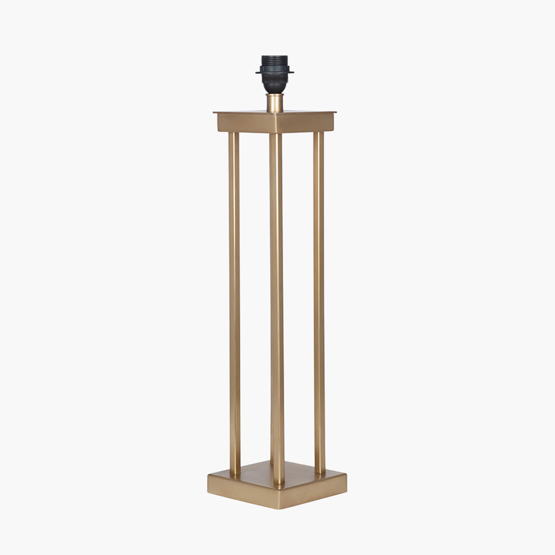 Langston Satin Brass Metal Column Table Lamp - Base Only